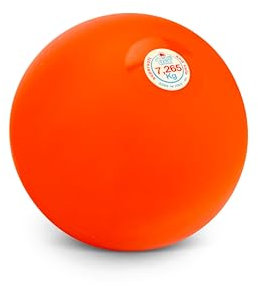 HAEST Trial Hallenstoßkugel Super Soft 7,26 kg - 135 mm - Orange - Weiche Kunststoffhülle - Formstabil & Griffig - Ideal für Indoortraining