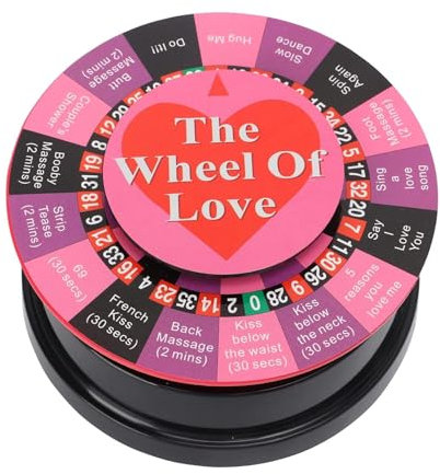 Gihioue Spielzeug Roulette Rad, Batterie-Roulette-Rad Fidget-Spiel Das Rad Der Liebe Trinkbrettspiel, Für Glücksspiel Karneval Messe Tragbares Partyspiel Geschenk