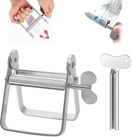 2Pcs Tube Toothpaste Squeezer Tool,Metal Toothpaste Squeezer Key, Tube Wringer for Artist, Hair Salon, Painter