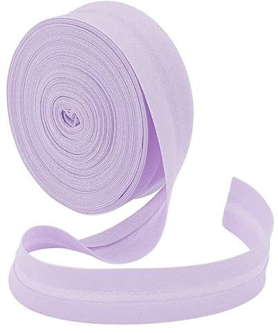 BENECREAT 10 m Schrägband Mit Einfacher Falte 20~22mm Lila Quiltbandbesatz Saumband Für Schürze Mantel Kunsthandwerk Nähzubehör Bekleidungszubehör