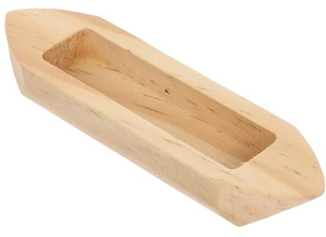 MALUGOGO Rustikale Holzbootdekoration im Kreativen Boot Design mit Lebensechter Optik für Wohnzimmer und Esszimmer als Dekoratives Modellschiff