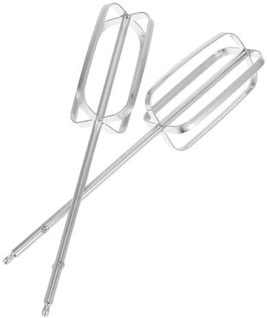 Accessoires Fouet pour Batteur à Main 2 Pièces Acier Inoxydable | Remplacement des Fouets de Mixeur à Main, Lames de Batteur pour Mixeurs à Main, Fouet Argenté