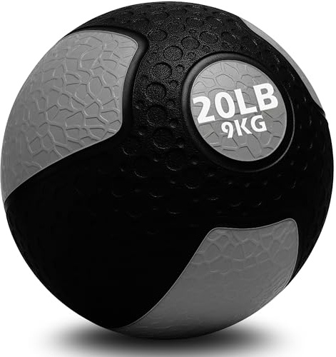 Senshi Japan Rubber Medicine Balls 2LBS - 20LBS (1KG - 10KG), Weighted Slam Ball, No Bounce, Non Slip Exercise Fitness HIIT