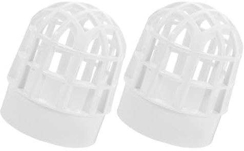 Zerodeko Filtro per Grondaia in PVC 2 Pezzi Rete Anti Detriti e Cappuccio Antivento Copertura per Tubi di Scarico Resistente AI Raggi UV per Balconi e Tetti Esterni