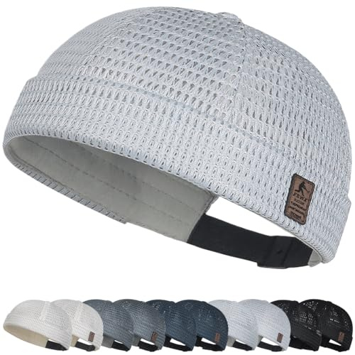 YKDLLF Cappellino da Portuale Uomo Donna Cappello da Marinaio Unisex Berretto Docker Brimless Hat cap Dockercap Cappellino da Portuale Uomo Retro Docker-cap Berretto da Motociclista Cappello