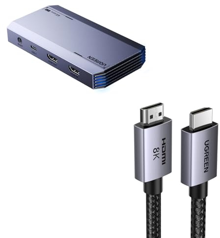 UGREEN Cavo HDMI 2.1 8K Certificato e Scheda di Acquisizione Video HDMI USB 3.0 4K