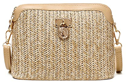 Woven Straw Crossbody Bag for Women - Lightweight Summer Beach Shoulder Handbag, Stylish Messenger Purse for Travel Vacation & Daily Use