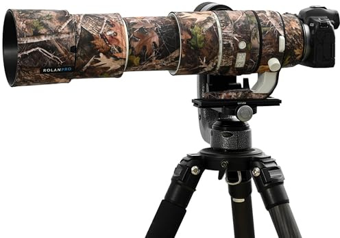 ROLANPRO Housse Imperméable Compatible avec Canon RF 200-800 mm #10 Jungle | Protection camouflage imperméable contre la pluie et les rayures. Compatible avec Canon RF 200-800 mm. Motif #10 Jungle.