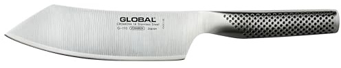 Global G-110 BBQ Knife 17.5cm Blade Made in Japan, Japanese BBQ Knife for Outdoor Cooking & Cutting Meat, Razor Sharp & Durable Cromova 18 Stainless Steel Barbecue Blade for Cooking Gift