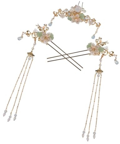 Yardwe Antike Haarnadel 3 Stück Haarschmuck chinesischer Stil mit Quaste für weibliche Freunde und Festtagskleidung Zufällige Farbe