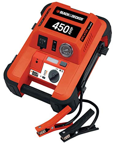 BLACK+DECKER BDJS450I Sofort - Starthilfe 450 Ampere mit 8 Bar Kompressor