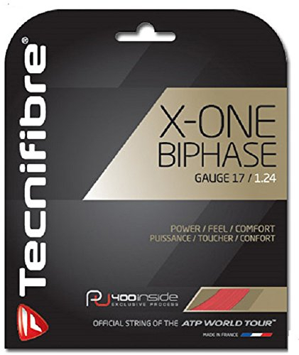 TECNIFIBRE X-ONE Biphase Tennissaitenset, Rot, 1.24mm