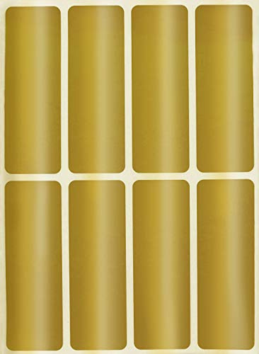 Etiketten Gold 76 mm x 25 mm Sticker – 7,5 cm x 2,5 cm viereckige Aufkleber 120 Stück von Royal Green