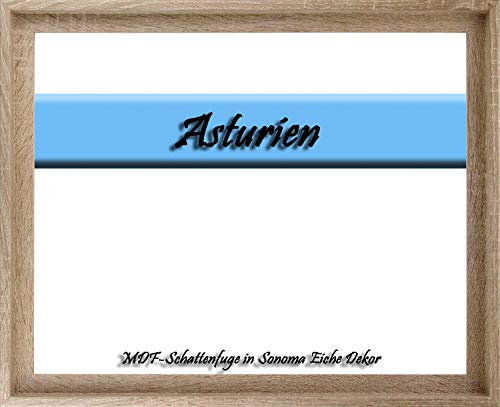 MDF-Leerrahmen ASTURIEN speziell für Leinwandbilder BZW. Keilrahmenbilder im Format 21 x 32 cm. Schattenfugenrahmen in der Farbe: Sonoma Eiche Dekor. 10 Farben zur Auswahl