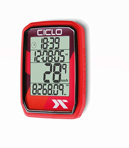 Ciclosport Ciclo PROTOS 205, Computer per Biciclette Unisex-Adult, Rosso, normale