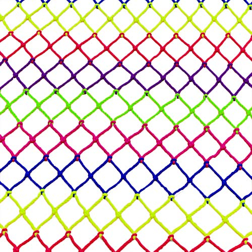 SSCYHT Kindersicherheitsnetz Bunt, Treppen Anti-Fallschutz Kinderbalkon Zaunnetz Kletternetz Deckenwand Haus Kindergarten Zaun Nylon 6mm,6cm,5x3M(16x10ft)