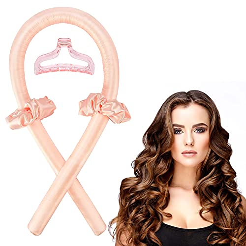 URAQT Bigodino, Senza Calore Bigodini Bigodino Set con Clip, Nastro Riccio Senza Calore Bigodino per Capelli Arricciacapelli Adatto Capelli Lunghi e Medi, Bigodino Lungo Hair Curler per Dormire