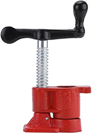 Wood Pipe Clamp, Wood Gluing Pipe Clamp Set Red Cast Iron Clamps Heavy Duty Quick Release Pipe Clamps for Woodworking