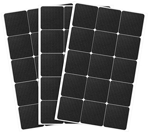 OSDUE 45 Pezzi EVA Cuscinetti Antiscivolo Gomma - 5mm Spessore Gommini Adesivi, Protezioni per Pavimenti, Cuscinetti Gomma per Mobili Autoadesivi, Feltrini per Gambe Sedie/Tavoli/Divani, Quadrati