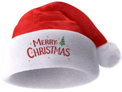 KEÏNELS Cappello Babbo Natale Bambini Merry Christmas – Cappellino di Babbo Natale Taglia per Bambino Bambina Peluche Originale – Idea Idee Regalo per Bambini Originali - Regali Originali