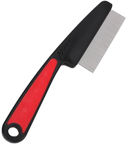 LZGOPE Haustier Flohkamm, Flohentfernungskamm für Katzen und Hunde, professioneller Flohkamm, Edelstahl Zeckenkamm, Haustierhaarkamm, Katzen- und Hundehaarpflegetools