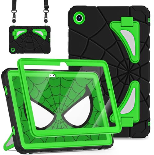 Auizotl Case for Galaxy Tab A9 Plus Samsung Galaxy Tab A9 Plus 11 inch Case 2023 Samsung Tablet with Screen Protector Stand Thickned Cornor Protection Samsung Tab A9+ Cover, Black Green
