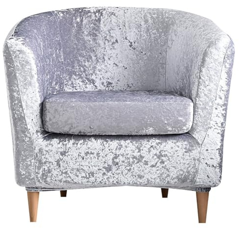 Morbuy Sesselbezug Stretch, 2er Set Sessel Überzug Universal Sesselhussen Waschbar Sesselüberzug Hussen Cocktailsessel Clubsessel Überzug - Weich, Elastisch (Silbergrau)