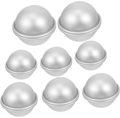 HAWILLOSCH 16 Stück Aluminiumlegierungs Badekugelformen Für Selbstgemacht Badesalzkugeln Langlebig Hautverträglich Leicht Entformbar Kratzfest Wiederverwendbar Praktisches Bastelzubehör