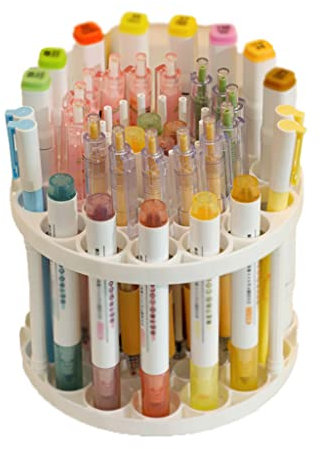 Organizer desk stifte 45-loch-bleistift-bürstenhalter Stifthalter Schreibtischständer-organizer Für Kunststoff-stift-schreibtischständer-aufbewahrungs-organizer Rund Spitz Organizer desk stifte