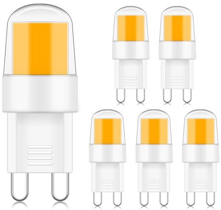 ZHENMING G9 LED 2W 2700K Warmweiß Nicht Dimmbar Ersatz 10W-28W Halogen | COB 280 Lumen 220V Bi-Pin Kurz LED Lampe für Schlafzimmer Leuchter Restaurants 5 Stück
