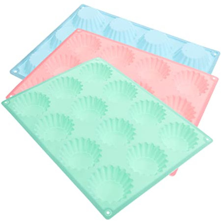 Cabilock 3piezas Moldes De Silicona Para Muffins Antiadherentes Para Mini Tartas Molde De Silicona Para Hornear Para Dulces y Chuches Casa