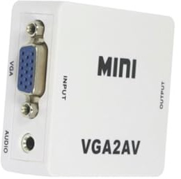 OSALADI 1080p Vga Zu Av Konverter Weißpc Zu Tv Video Audio Adapter Mit Automatischer Ntsc/pal Erkennung Unterstützung Bis 1920x1080 Für Heimkino Videokonferenzen Und Präsentationen