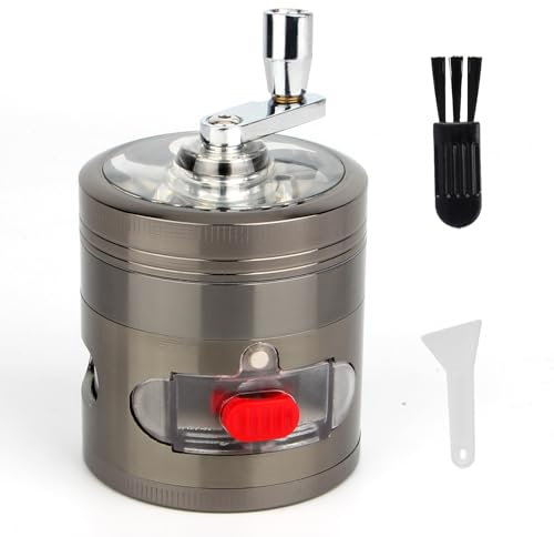 LHOEST Grinder - Molinillo grande de 63 mm, 40 dientes, molinillo de especias de metal, juego de 4 piezas para especias y polen