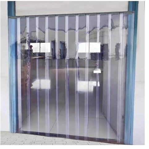 LINGDSWULING PVC Streifenvorhang Lamellenvorhang Transparent Industrievorhang Türvorhang für Lagerhäuser Fabriken Supermärkte Geschäfte Raumvorhänge(29.53x82.68in/0.75x2.1m)