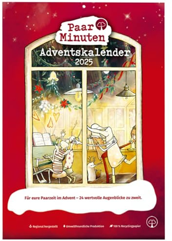 PaarMinuten Adventskalender 2025 – neu von Paarzeit: 24 Erlebnisse für Paare, passen in jeden Alltag, für gute Gespräche, Nähe & kleine Aufgaben, Geschenk für Erwachsene (Frauen/Männer/Queer)