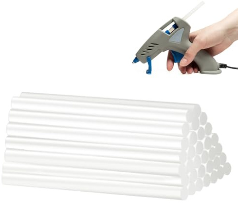 Mudoulu 40 Pezzi Colla a Caldo 7x150 mm Trasparente, Bastoncini Adesivi Rapidi e Alta Viscosità, Compatibili con Pistole Colla Universali, Ideali per Fai da Te Riparazioni e Artigianato