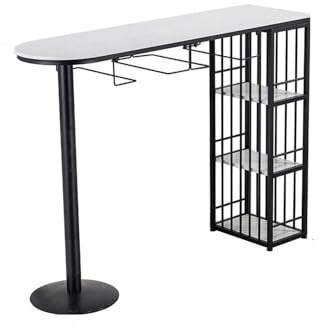 Bartabeller Svart enkelt marmorbarbord Hemmafritid Ljus lyxigt långt köksmatbord skiljeskåp Bar Bordets Högbord(120 * 40 * 105cm)