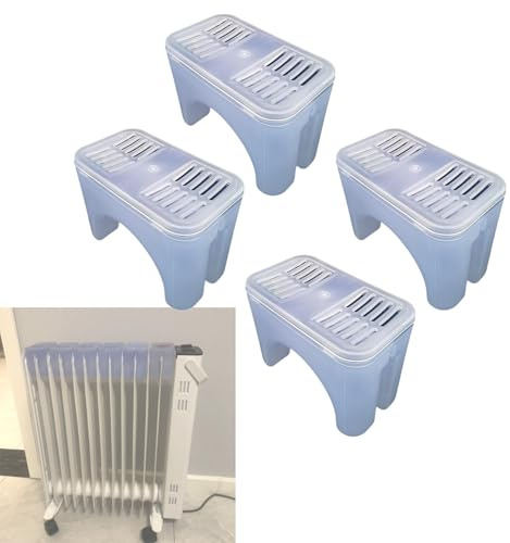 Humidificador de Plástico de 4 Piezas para Estufa de Aceite, Humidificador para Radiador para Una Humedad del Aire Saludable en La Habitación, para Calentadores de Múltiples Aspas, 11,5 X 6 X 8,5 Cm