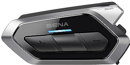 Sena 50R Low Profile Motorcycle Bluetooth Communication System with Mesh 2.0 Intercom, Dual Pack