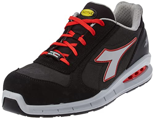 Utility Diadora – låg arbetssko Run NET AIRBOX Low S3 SRC för män och kvinnor DE 43, C9034 Asfalt Silver Röd, 43 EU, C9034 asfalt silverröd, 43 EU