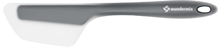 Wundermix - FlexiSpatel® Flexibler Silikon-Spatel (28,5cm) • Spachtel ideal für deine Küchenmaschine • Zum Entleeren des Mixtopfs • Farbe: Grau