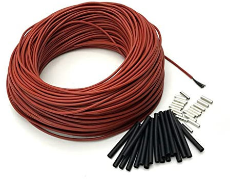 SPORTARC Cavo riscaldante a pavimento, cavo riscaldante a pavimento 12 K, 33 ohm/m, in fibra di carbonio, cavo riscaldante radiante a infrarossi per pavimento caldo