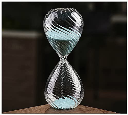 Sablier Sablier de Verre tordu de drôle 15 Minutes Temps Timer Enfants Creative Creative Coloré Sand Horloge Enfant de Bureau Décor de Bureau Sandglass Sablier Magnétique (Color : Sky Blue, Size : 1
