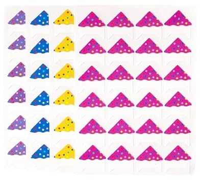 CEMELI 120 Stück/5 Bögen bunte Wellen-Punkte-Eckaufkleber, Fotoecken für Scrapbooking, Fotoalbum, selbstklebende Ecken, Schaben, Basteln