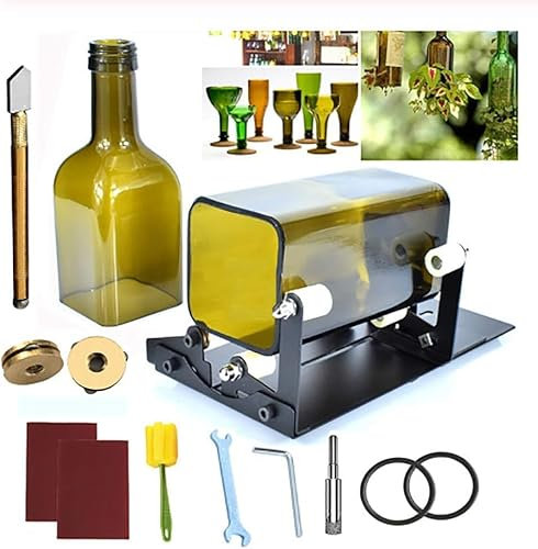 Taglierina Per Bottiglie, Taglierina Per Bottiglie Di Vetro, Per Bottiglie Di Vino, Birra, Champagne E Barattoli, Kit Di Utensili Da Taglio Per Decorazioni Per Bar Di Casa Lampada Creativa/Candela/Fi