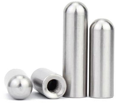 DUOCAI Zylindrische Stifte mit Innengewinde 304 SS Innengewinde Rundkopf Zylinderstift Hohlstift/Innenzahnstift M3M4M5M6(10pcs 4x14xM3)