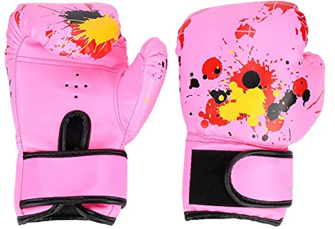 Boxing Gloves Boxing Gloves Boxes Muay Thai Ages 3-11 Years Boys Girls (Pink)