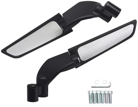 Motorrad-Rückspiegel, Stealth-Wind-Seitenspiegel, 360° drehbar, Aluminiumlegierung, M8, M10, Schrauben, einfache Installation, kompatibel mit für MT07 MT09/SP MT10/SP MT15
