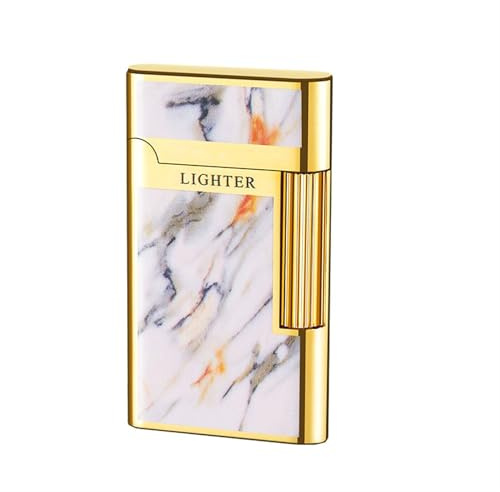 LJMgdq Classic Old-Fashioned Kerosene Lighter, Classic Open Flame Kerosene Lighter, Windproof Side-Slip Ignition Trench Lighter, Suitable for Outdoor, Collection, Candle, Gift.(A)