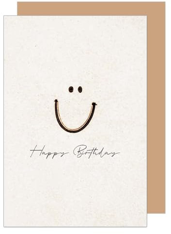 Edition Seidel Premium Geburtstagskarte mit Umschlag. Glückwunschkarte Grußkarte Karte Geburtstag Happy Birthday Mann Frau Kind Smiley (G3645 SW024)